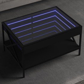 Mesa de centro con Infinity LED negro 70x50x38 cm en Mesas de centro | Comprar online en Foru.es