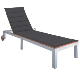 Liege mit Kissen aus massivem Akazienholz und verzinktem Stahl von vidaXL, Liegen - Ref: Foro24-3061542, Preis: 270,52 €, Rab...