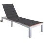 Lounger with cushion solid acacia wood and galvanized steel by vidaXL, Loungers - Ref: Foro24-3061542, Price: 270,52 €, Disco...