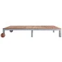 Lounger with cushion solid acacia wood and galvanized steel by vidaXL, Loungers - Ref: Foro24-3061542, Price: 270,52 €, Disco...