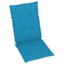 Sillas de jardín 2 uds con cojines azules madera maciza de teca de vidaXL, Sillas de jardín - Ref: Foro24-3062380, Precio: 27...