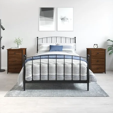 Mesitas noche 2 uds madera ingeniería marrón roble 40x36x60 cm de vidaXL, Mesitas de noche - Ref: Foro24-826002, Precio: 99,4...