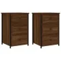 Mesitas noche 2 uds madera ingeniería marrón roble 40x36x60 cm de vidaXL, Mesitas de noche - Ref: Foro24-826002, Precio: 99,4...