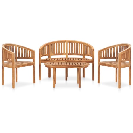 Juego de muebles de jardín 4 piezas madera maciza de teca de vidaXL, Conjuntos de jardín - Ref: Foro24-3059961, Precio: 720,4...