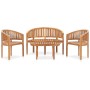 Juego de muebles de jardín 4 piezas madera maciza de teca de vidaXL, Conjuntos de jardín - Ref: Foro24-3059961, Precio: 720,4...
