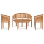 Juego de muebles de jardín 4 piezas madera maciza de teca de vidaXL, Conjuntos de jardín - Ref: Foro24-3059961, Precio: 720,4...