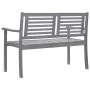 Banco de jardín 2 plazas madera eucalipto gris y cojín 120 cm de vidaXL, Bancos de jardín - Ref: Foro24-3061029, Precio: 180,...