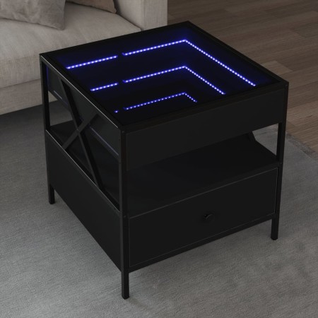 Mesa de centro con Infinity LED negro 50x50x51 cm en Mesas de centro | Comprar online en Foru.es