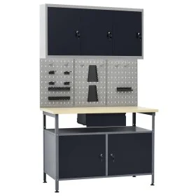 Workbench with three wall panels and a cabinet by vidaXL, Work tables - Ref: Foro24-3053437, Price: 372,92 €, Discount: %
