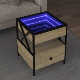 Mesa de centro con Infinity LED roble Sonoma 40x40x51 cm en Mesas de centro | Comprar online en Foru.es