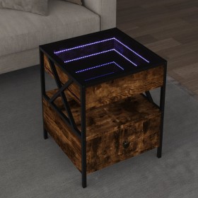 Mesa de centro con Infinity LED roble ahumado 40x40x51 cm en Mesas de centro | Comprar online en Foru.es