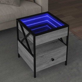 Mesa de centro con Infinity LED gris Sonoma 40x40x51 cm en Mesas de centro | Comprar online en Foru.es