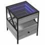 Mesa de centro con Infinity LED gris Sonoma 40x40x51 cm en Mesas de centro | Comprar online en Foru.es