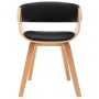 Sillas de comedor 4 uds madera curvada cuero sintético negro de vidaXL, Sillas de comedor - Ref: Foro24-278866, Precio: 586,7...