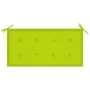 Banco de jardín madera de teca con cojín verde brillante 112 cm de vidaXL, Bancos de jardín - Ref: Foro24-3062660, Precio: 15...