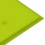 Banco de jardín madera de teca con cojín verde brillante 112 cm de vidaXL, Bancos de jardín - Ref: Foro24-3062660, Precio: 15...