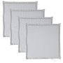 Cojines asiento de jardín cuadrados 4 uds gris claro 45x45x2 cm en Decoración | Comprar online en Foru.es