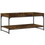 Mesa de centro madera de ingeniería roble ahumado 100x49x45 cm de vidaXL, Mesas de centro - Ref: Foro24-832805, Precio: 44,71...
