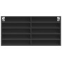 Vitrina de madera de ingeniería negra 100x8,5x50 cm en Estanterías | Comprar online en Foru.es
