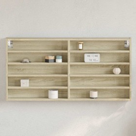 Vitrina de madera de ingeniería roble Sonoma 100x8,5x50 cm en Estanterías | Comprar online en Foru.es
