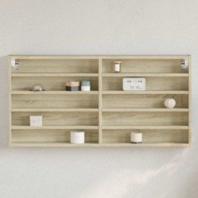 Vitrina de madera de ingeniería roble Sonoma 100x8,5x50 cm en Estanterías | Comprar online en Foru.es