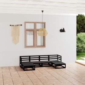 Juego de muebles de jardín 6 piezas madera maciza de pino en Conjuntos de jardín | Comprar online en Foru.es
