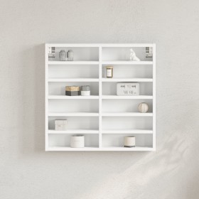 Vitrina de madera ingeniería blanca 60x8,5x58 cm en Estanterías | Comprar online en Foru.es