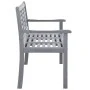 Banco de jardín 3 plazas madera eucalipto gris y cojín 150 cm de vidaXL, Bancos de jardín - Ref: Foro24-3061066, Precio: 217,...