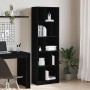 Estantería madera de ingeniería negro 57x28,5x174 cm en Librerías y estanterías | Comprar online en Foru.es