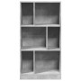 Estantería madera de ingeniería gris hormigón 57x28,5x107,5 cm en Librerías y estanterías | Comprar online en Foru.es