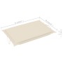 Tumbona de jardín con mesa y cojín madera maciza de acacia de vidaXL, Tumbonas - Ref: Foro24-3061589, Precio: 199,34 €, Descu...