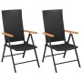 Juego de comedor para jardín 3 piezas negro y marrón de vidaXL, Conjuntos de jardín - Ref: Foro24-3060088, Precio: 244,77 €, ...