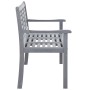 Banco de jardín 3 plazas madera eucalipto gris y cojín 150 cm de vidaXL, Bancos de jardín - Ref: Foro24-3061068, Precio: 226,...
