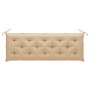 Banco de jardín 3 plazas madera eucalipto gris y cojín 150 cm de vidaXL, Bancos de jardín - Ref: Foro24-3061068, Precio: 226,...