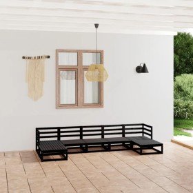 Juego de muebles de jardín 7 piezas madera maciza de pino en Conjuntos de jardín | Comprar online en Foru.es