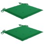Sillas de jardín 2 unidades madera maciza de teca con cojines de vidaXL, Sillas de jardín - Ref: Foro24-3062921, Precio: 234,...