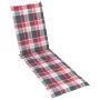 Tumbona de jardín con reposapiés y cojín madera maciza acacia de vidaXL, Tumbonas - Ref: Foro24-3064027, Precio: 138,45 €, De...