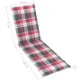 Tumbona de jardín con reposapiés y cojín madera maciza acacia de vidaXL, Tumbonas - Ref: Foro24-3064027, Precio: 138,45 €, De...
