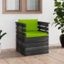 Sillón de jardín con cojines madera de pino de vidaXL, Sofás modulares de exterior - Ref: Foro24-3061730, Precio: 87,33 €, De...