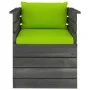 Sillón de jardín con cojines madera de pino de vidaXL, Sofás modulares de exterior - Ref: Foro24-3061730, Precio: 87,33 €, De...