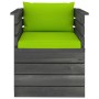Sillón de jardín con cojines madera de pino de vidaXL, Sofás modulares de exterior - Ref: Foro24-3061730, Precio: 93,39 €, De...