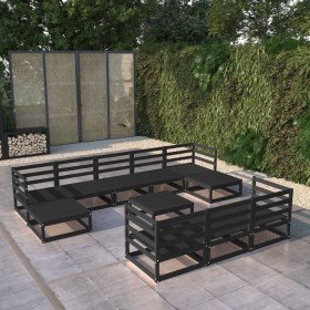 Juego de muebles de jardín 11 piezas madera maciza de pino en Conjuntos de jardín | Comprar online en Foru.es