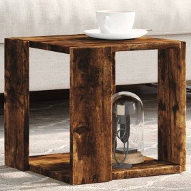 Mesa de centro madera de ingeniería roble ahumado 32x32x30 cm en Mesas de centro | Comprar online en Foru.es