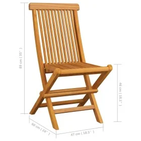 Sillas de jardín 2 uds madera de teca y cojines gris antracita de vidaXL, Sillas de jardín - Ref: Foro24-3062475, Precio: 138...