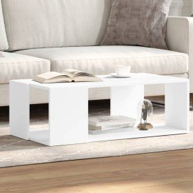 Mesa de centro madera de ingeniería blanca 89,5x48x30 cm en Mesas de centro | Comprar online en Foru.es