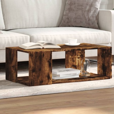 Mesa de centro madera de ingeniería roble ahumado 89,5x48x30 cm en Mesas de centro | Comprar online en Foru.es