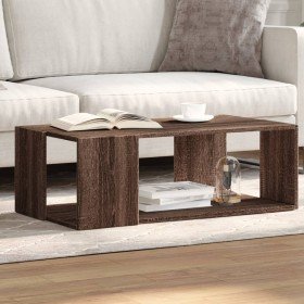 Mesa de centro madera de ingeniería marrón roble 89,5x48x30 cm en Mesas de centro | Comprar online en Foru.es