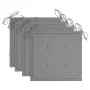 Sillas de jardín 3 uds con cojines grises madera de teca de vidaXL, Sillas de jardín - Ref: Foro24-3062515, Precio: 233,74 €,...
