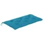 Banco de jardín madera maciza de teca y cojín azul claro 112 cm de vidaXL, Bancos de jardín - Ref: Foro24-3062668, Precio: 15...
