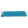 Banco de jardín madera maciza de teca y cojín azul claro 112 cm de vidaXL, Bancos de jardín - Ref: Foro24-3062668, Precio: 15...